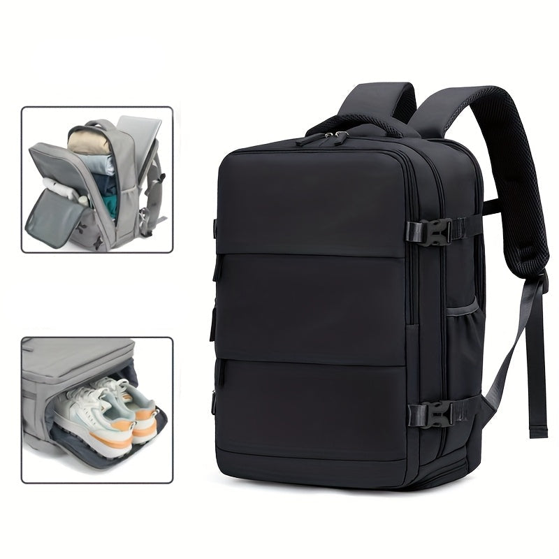 Lightweight 40L Airline Approved Travel Backpack – 17-inch Laptop Compartment, Shoe Storage & Sleek Business Design