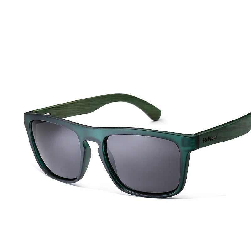 Polarized Sunglasses with Wooden Frames