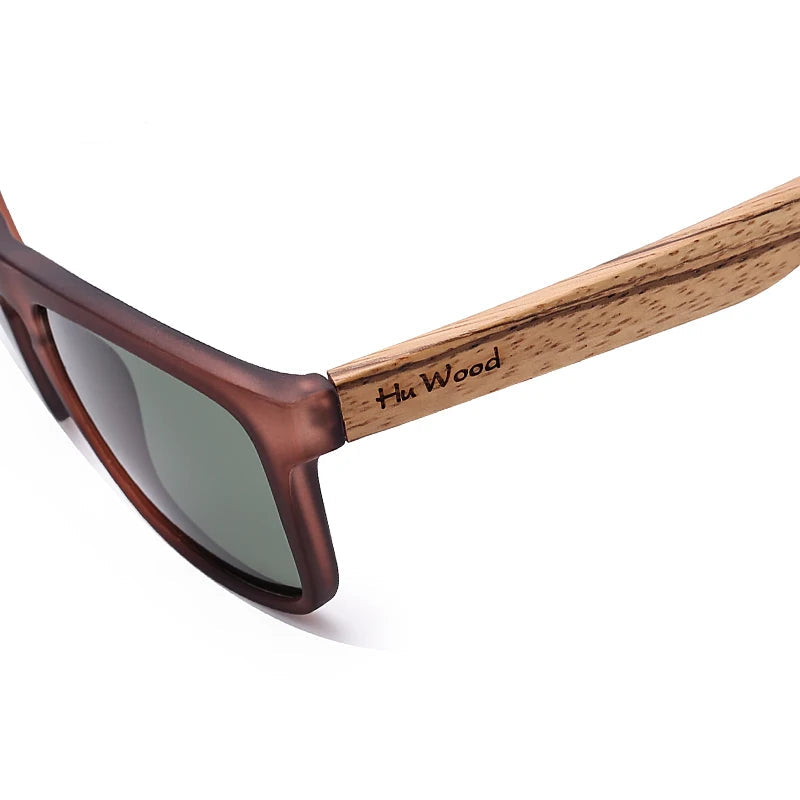 Polarized Sunglasses with Wooden Frames