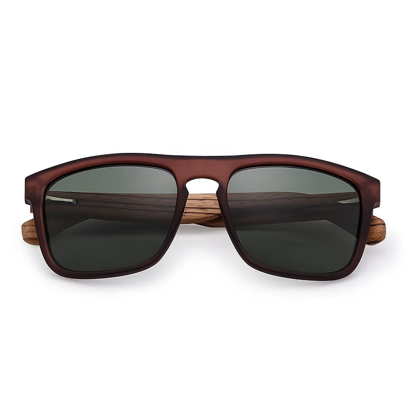 Polarized Sunglasses with Wooden Frames