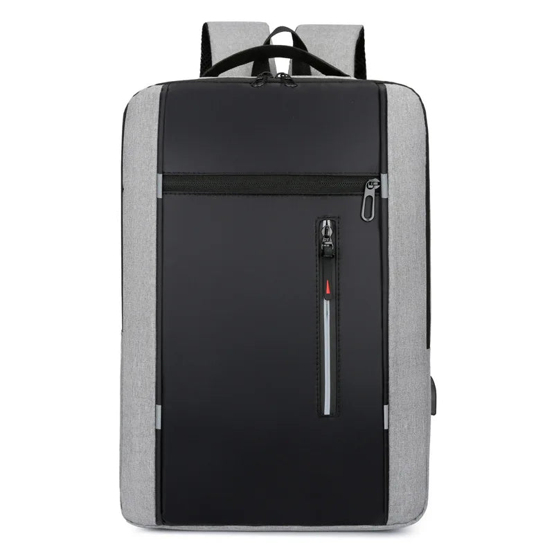 Men’s Waterproof Business Backpack – 15.6-Inch Laptop Bag with USB Port & Large Capacity for Work & School