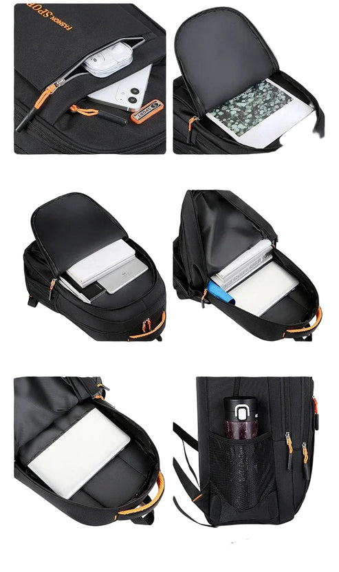 Men's Backpacks Oxford Waterproof Rucksack Business Computer Bag Casual Travel Backpack Senior High School Student Schoolbag