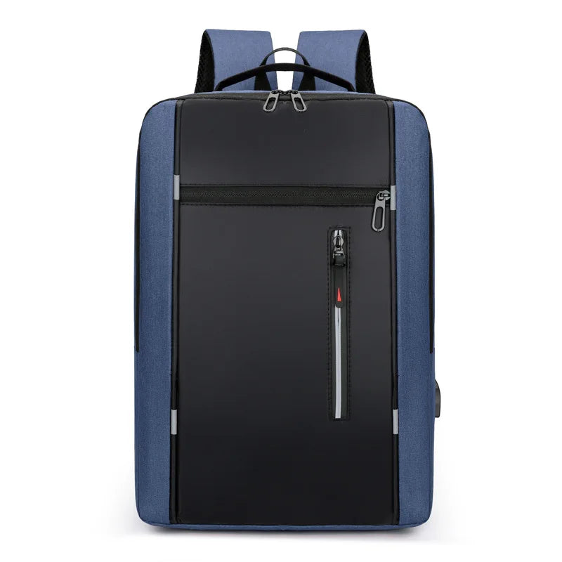 Men’s Waterproof Business Backpack – 15.6-Inch Laptop Bag with USB Port & Large Capacity for Work & School
