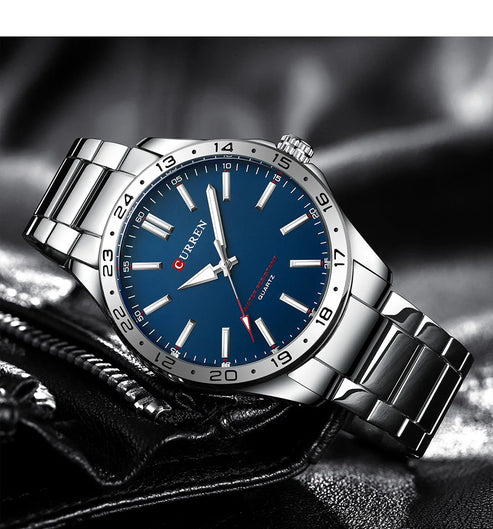 CURREN Men’s Quartz Watch – Simple Fashion Leisure Business Wristwatch