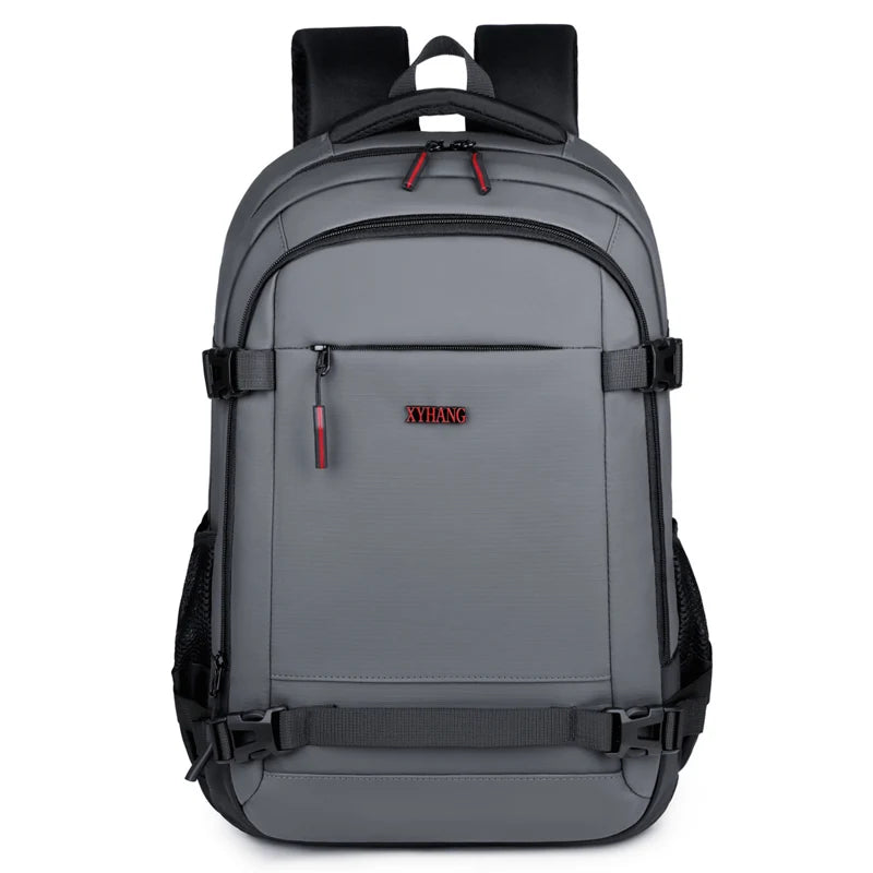 Men’s Large-Capacity Laptop Backpack – Durable Travel Bag with Side Pocket & Safety Zip Closure