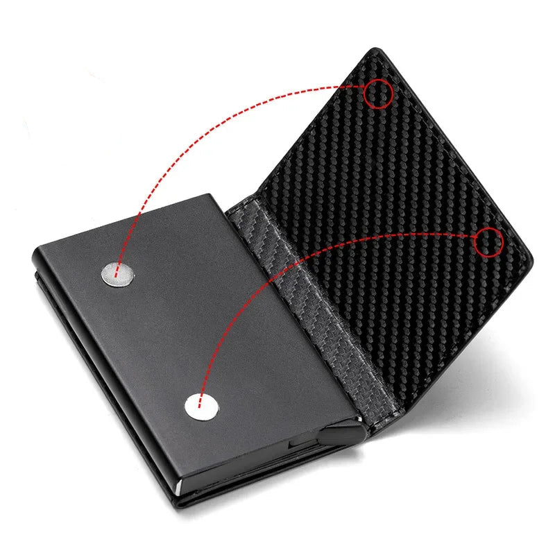 Unisex RFID Blocking Bifold Wallet – Card & ID Holder with Magnetic Closure