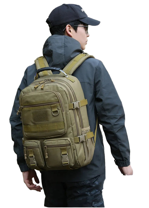 Men’s Waterproof Tactical Expandable Backpack for School & Travel