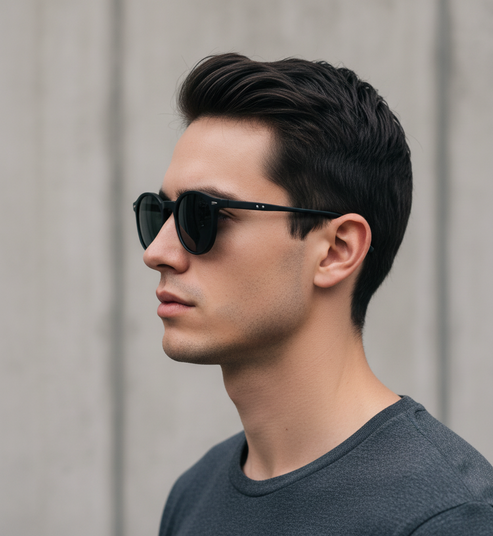 Ultralight Polarized Sunglasses - Retro Round Glasses Black