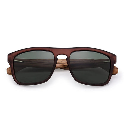 Polarized Sunglasses with Wooden Frames