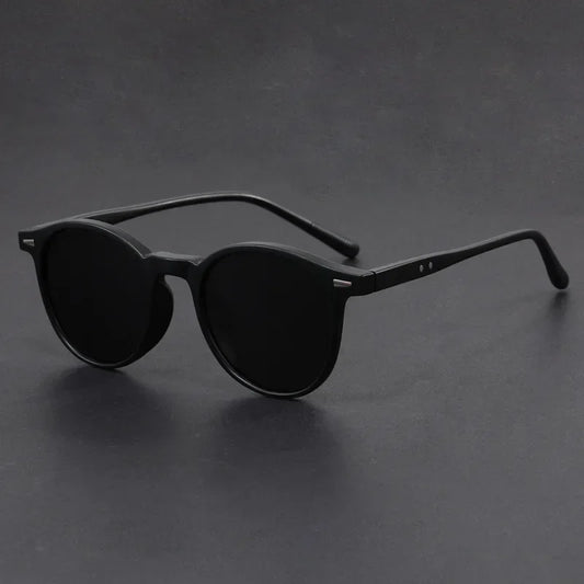 Ultralight Polarized Sunglasses - Retro Round Glasses Black