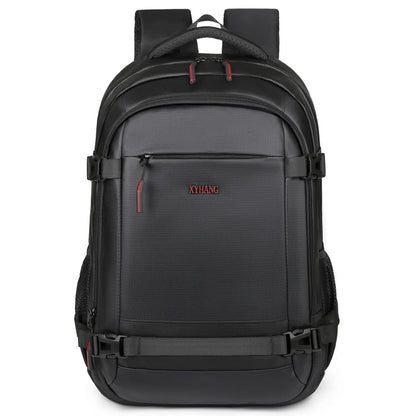 Men’s Large-Capacity Laptop Backpack – Durable Travel Bag with Side Pocket & Safety Zip Closure