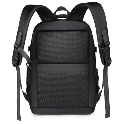 Men’s Large-Capacity Laptop Backpack – Durable Travel Bag with Side Pocket & Safety Zip Closure