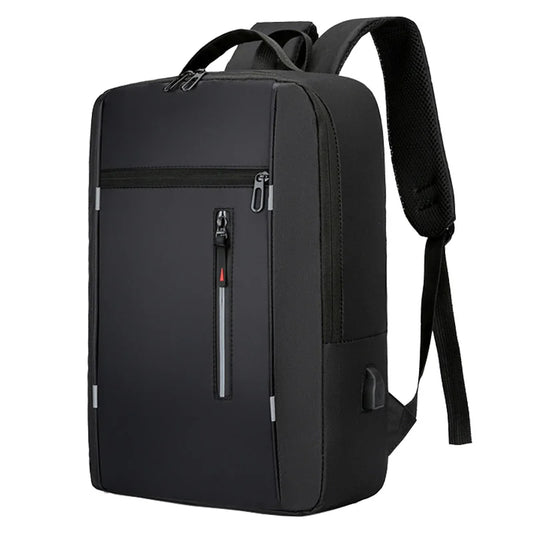 Men’s Waterproof Business Backpack – 15.6-Inch Laptop Bag with USB Port & Large Capacity for Work & School