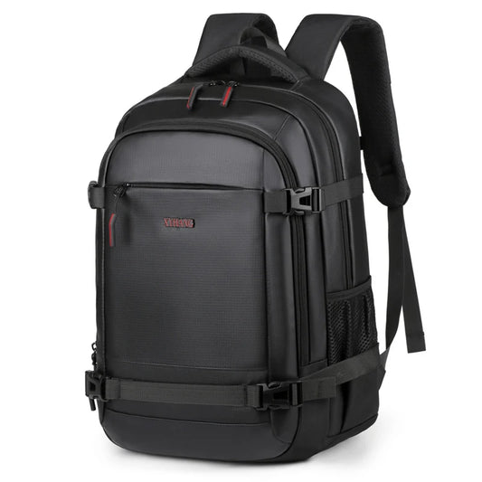 Men’s Large-Capacity Laptop Backpack – Durable Travel Bag with Side Pocket & Safety Zip Closure