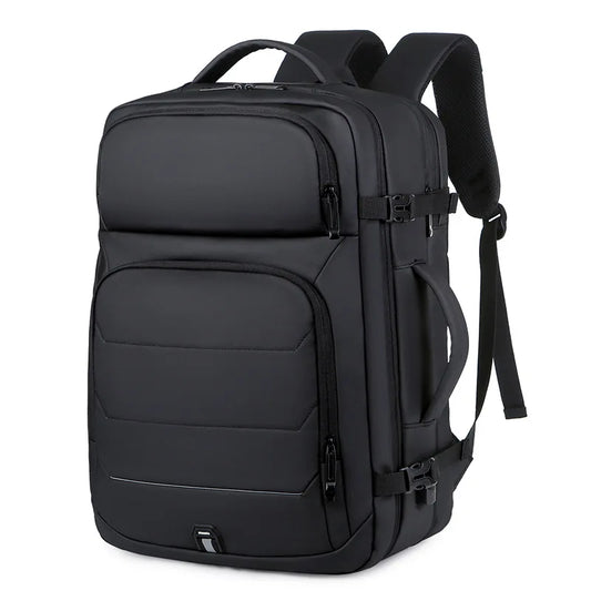 Expandable Men’s 17-Inch Laptop Backpack – Waterproof, USB Charging Port, Travel & School Bag