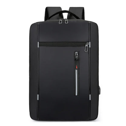 Men’s Waterproof Business Backpack – 15.6-Inch Laptop Bag with USB Port & Large Capacity for Work & School