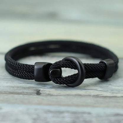 Men’s Double Layer Rope Paracord Bracelet – Fashion & Survival Outdoor Style